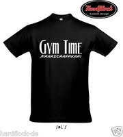 T-Shirt Gym Time Motherfucker BODYBUILDING MMA Motivation Training Fitness Arni