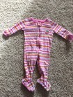 Baby Girls Pink Stripe Pajamas Pjs Sleeper Cotton Childrens Place 3-6 Months