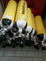 Tauchflasche Pressluftflasche TG gestempelt  TÜV 6L 300 bar mit Mono-Ventil