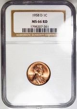 New listing
1958-D Lincoln 1 Cent Red Ngc Ms 66 Coin