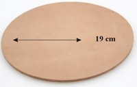 Würfelunterlage XL aus Leder, 19 cm Durchmesser