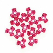 11 mm Acrylic Transparent Red Tri Beads 1,000 Pieces Made in USA