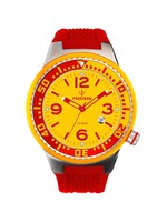 POSEIDON Unisex-Armbanduhr S Analog Silikonband UP00413 Rot/Gelb UVP 119,- €
