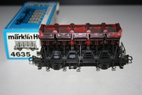 Märklin Spur H0: 4635 Muldenkippwagen, OVP, gealtert