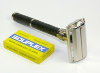 NTS-Solingen Butterfly-Rasierhobel Parker 10 Klingen Doppelklingen-Nassrasierer 