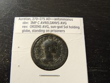 Ancient Roman Bronze Coin Aurelian 270-275 Ad