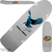 POWELL PERALTA Tony "Hawk" Skateboard Deck 9.5" Silber Knochen Brigade #7 1982