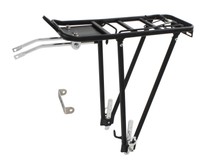 Gepäckträger Aluminium Universal 24" 26" 28" Fahrrad verstellbar schwarz
