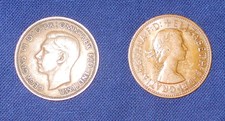 1938 + 1967 One Penny coins - England, set of 2