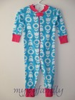 HANNA ANDERSSON Baby Organic Zip Sleeper Big Flower Blue 90 3T 3 NWT