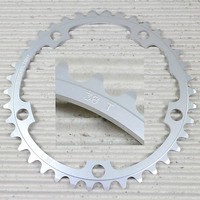 STRONGLIGHT KETTENBLATT 38 ZÄHNE 130 MM 5 ARM 9 + 10 FACH ALU 5083 SILBER