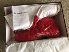 NIKE AIR FOAMPOSITE PRO ALL RED YEEZY RED OCTOBER SIZE 8 WITH RECEIPT