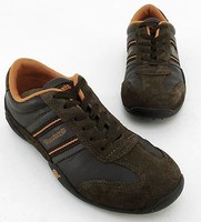 Sneaker Dockers by Gerli Halbschuhe Schnürer Echtleder Synthetik braun Gr. 37