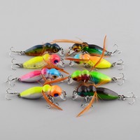 8 St Wobbler Popper Zikade Fliegenfischen Angeln Barsch 4,5cm Köder Angelköder