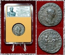 Ancient Roman Empire Coin Of Probus Emperor Shaking Hands With Concordia