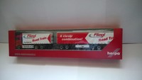 Herpa 153096  MAN TGA XLX Gardinenplanen-Hängerzug "Fliegl" 1:87 neu in OVP