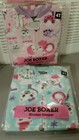 2 Pairs TODDLER GIRL'S SIZE 4T JOE BOXER BLANKET SLEEPER Puppy Dogs Bears
