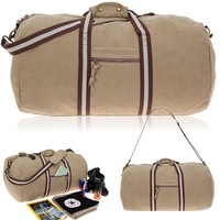 Reisetasche QUADRA RIFFLE Canvas Canvastasche Tasche Sporttasche Weekender CAMEL