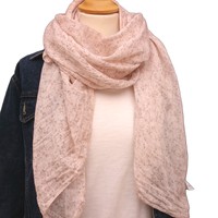 NEU Schal Tuch Loop Italy Seide Baumwolle Hellrosa Millefleurs Streublumen 