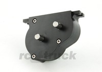 RC Truck Verteilergetriebe 1:1 Alu schwarz für Eigenbau Robbe Tamiya Wedico 