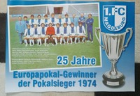 RAR!! GROßES Poster 59x42cm 1.FC Magdeburg 25 Jahre EC 1974 DDR Oberliga FCM
