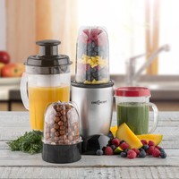 Allzweck Smoothy 2G Stand Mixer Smoothie Küchenmaschine Set Smoothiemaker Silber