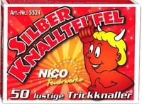 500x  Nico KNALLTEUFEL, Knallerbsen Kinder Feuerwerk Silvester Geburtstag Party