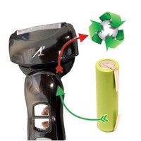 Akkutausch Akkuwechsel Panasonic u.a.ES-LA 93 ES 7058 ES-RF31 ES 8249 ES-LT31