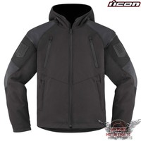 ICON MOTORRAD JACKE WASSERDICHT SCHWARZ CHOPPER CUSTOM HARLEY  1000 BASEHAWK