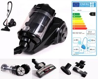 Staubsauger ,Bodenstaubsauger, Zyklon ITO-Power Beutellos mit Hepafilter schwarz