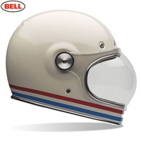 BELL BULLITT Streifen Vintage Weiß 2016 Modernes Retro Klassiker Motorrad Helm