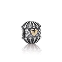 Pandora Element, Charm, Sterling Silber 14-K-Gold  Befreites Herz 790430 LOVE   