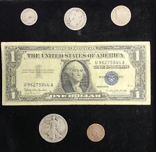 Old U.S. Coin Silver Collection With 1957 $1 Silver Certificate