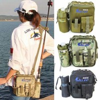 Multifunktion Angeltasche Gürteltasche Umhängtasche Ruten Beutel Angeln Zubeör