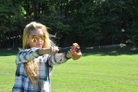 Pocket-Arrow with Arrow-Cap: Transforms the slingshot Pocket-Shot in a tiny bow 