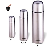 Thermosflasche Klickverschluss Isolierflasche Edelstahl Thermoskanne 0,5-0,75-1L