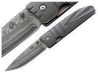 PUMA TEC Damast Einhand-Messer Damastmesser GürtelClip