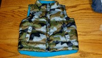 "KOALA BABY" CAMO PUFFY FLEECE LINED ZIP-UP VEST (SIZE: 3 months)