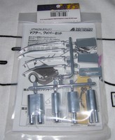 ABC-Hobby 66220 Fluoreszierendes Auspuff und Wischer Set Chrom