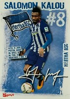 Salomon Kalou Autogrammkarte AK im Hertha BSC Trikot Saison 2016/17 NEU!
