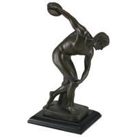 Diskuswerfer Diskobolos Bronze Skulptur Sportler Repro Statue der Antike Diskus