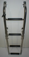 Badeleiter (Edelstahl), 4 rutschfeste Stufen, klappbar (2+2) – neu!