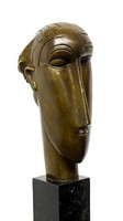 Abstrakte Bronze - The "Woman's Head" (1912), sign. A. Modigliani