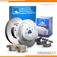 ORIGINAL ATE BREMSEN SET 2 BREMSSCHEIBEN POWER DISC+ 4 BREMSBELÄGE VORNE
