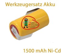 Sub-C 1500 mAh 1.2 V Ni-CD mit Lötfahne Werkzeugakku Ersatzakku im Schrumpfschl.