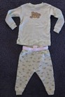 Unisex Baby Pajamas with Long Sleeves and Pants - Size 9-12 Months, Green/Bear