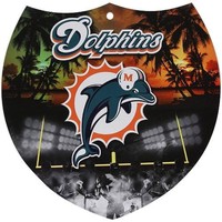 NFL Miami Dolphins 8'' x 8'' Plastic Shield Sign