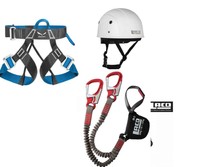 Klettersteigset LACD Pro + Salewa Via Ferrata Evo Gurt + LACD Protector Helm