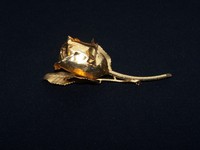 50er/60er Jahre Brosche Vintage Gold  Modeschmuck (507)