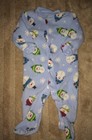 Baby Boys Carters Light Blue Snowman Fleece Cotton Sleeper Size 6 Months